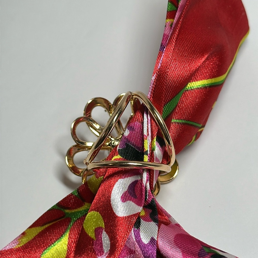Floral Scarf Ring - #169 - Picture 2 of 5